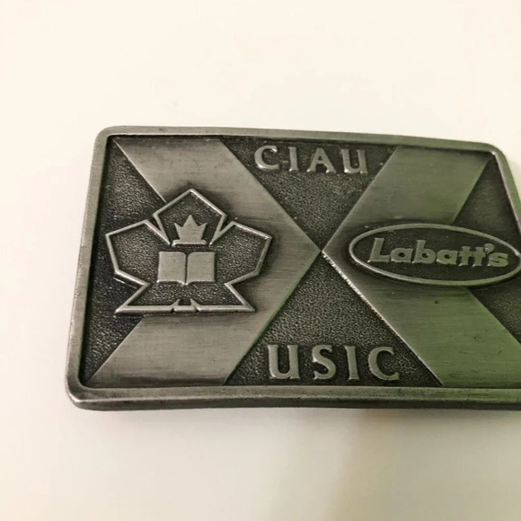 Vtg Labatts Beer Belt Buckle National Basketball Championship Calgary CIAU USIC - Picture 3 of 13